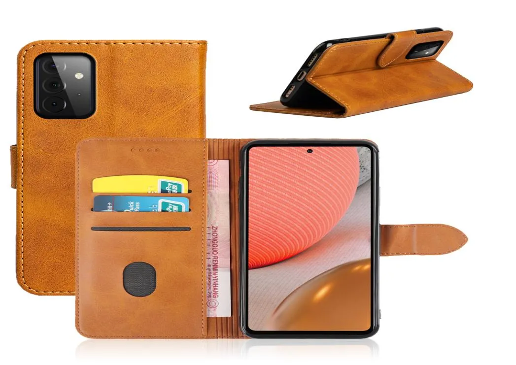 Case de cuero Flip para Samsung Galaxy A72 A52 5G Casador de tapa del teléfono Cajas de la billetera8701708