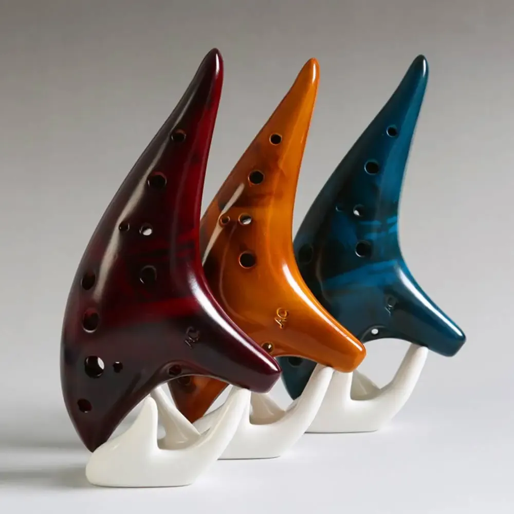 Instrument Ocarina 12 Tones Alto C Stojak na szyję sznur ochronny okładka piosenek