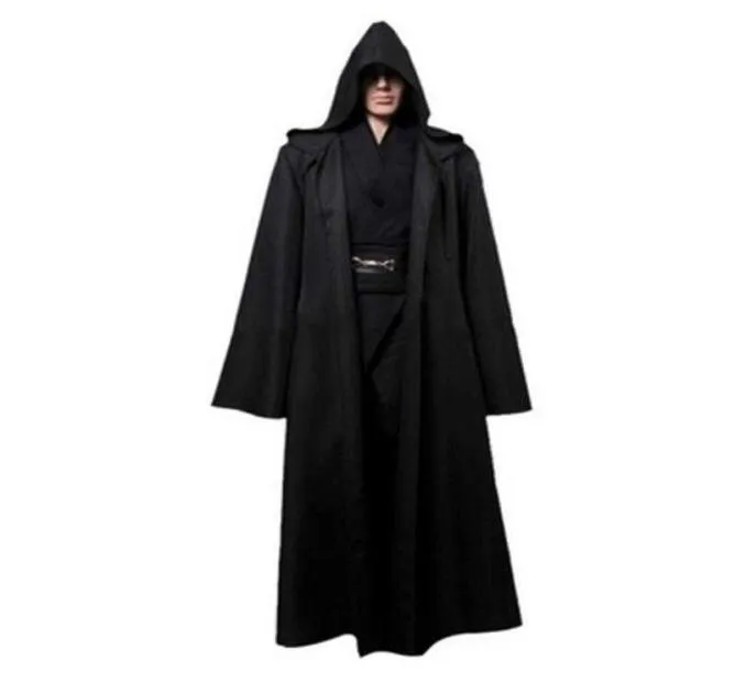 Nouveau Dark Vader Terry Jedi Robe Black Jedi Knight Hoodie Cloak Halloween Cosplay Costume Costume pour adulte G09257158141