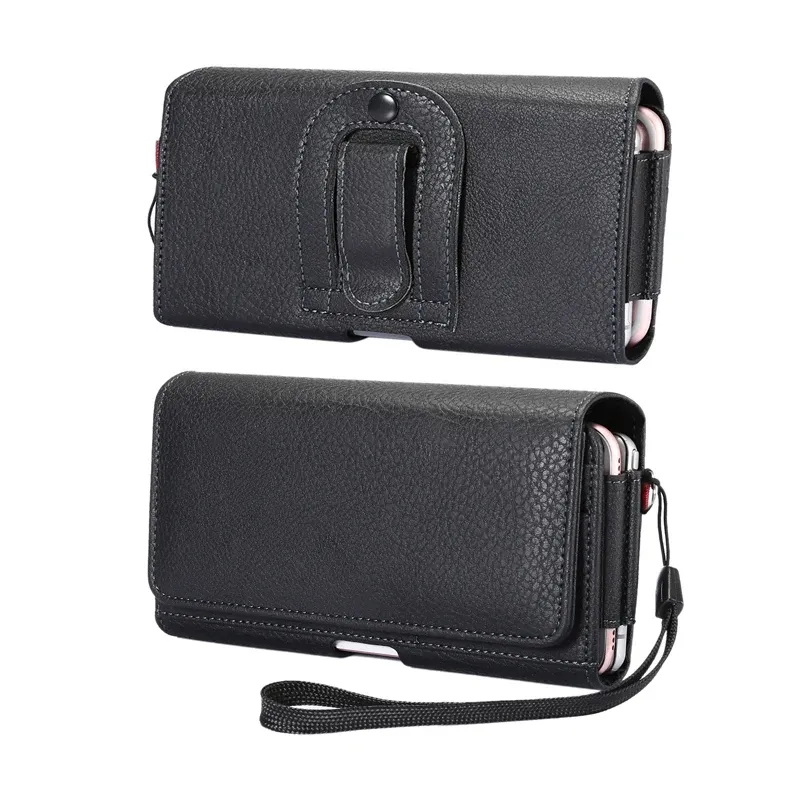 Pouches 2 Pouch Design 6.36.9inch Waist Bag for Iphone/Samsung/Huawei/Xiaomi/Sony/LG Mobile Phones Phone Pouch Case Belt Clip Bag