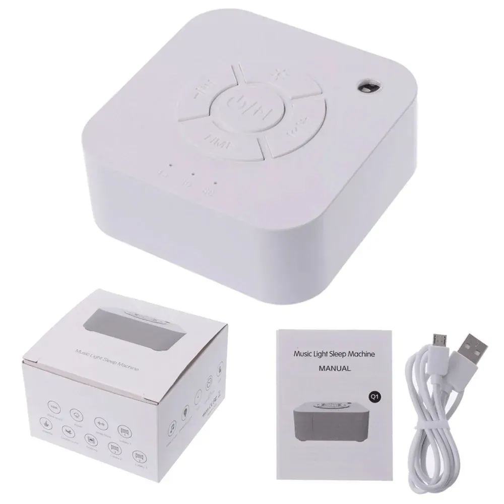 Monitora la macchina del rumore bianco USB USB Shutdown Timed Sleep Sound Machine per dormire il relax per il viaggio per uffici per adulti per bambini