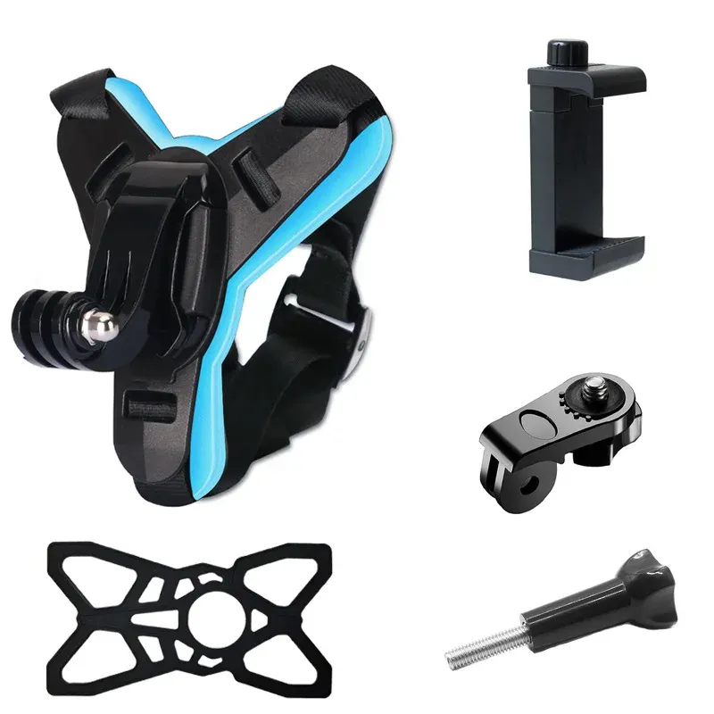 ملحقات دراجة نارية خوذة الذقن جبل ل GoPro Hero 12 11 10 9 8 7 6 5 Action Sports Camera Holder Stander Go Pro Excaptory