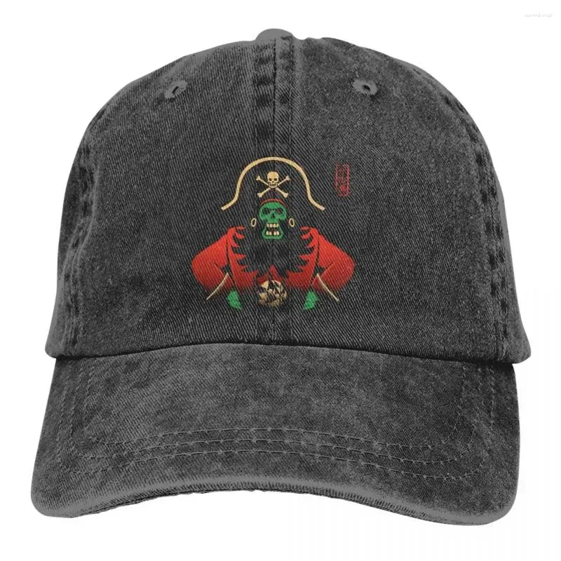 Ball Caps Monkey Island Game LeChuck Elaine Guybrush Pirate Baseball Peaked Cap Sun Shade Hats For Men Women