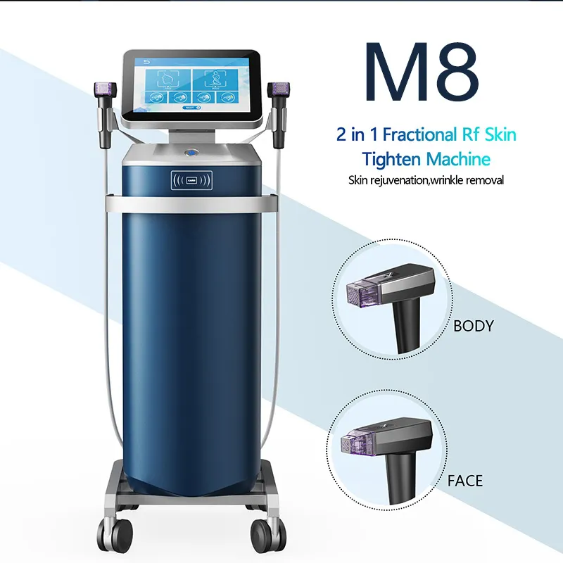 Mikronedling av hög kvalitet RF Wrinkle Remover Acne Behandling krymper Porer Skinföryngring Vitning Micro Needle RadioFrequency Spa Machine