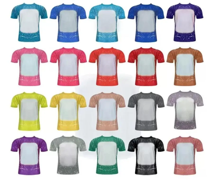 Menino de homens suprimentos de festa sublimação camisas branqueadas transferência de calor camisa em branco camisa branqueada tshirts de poliéster GJ02248557263