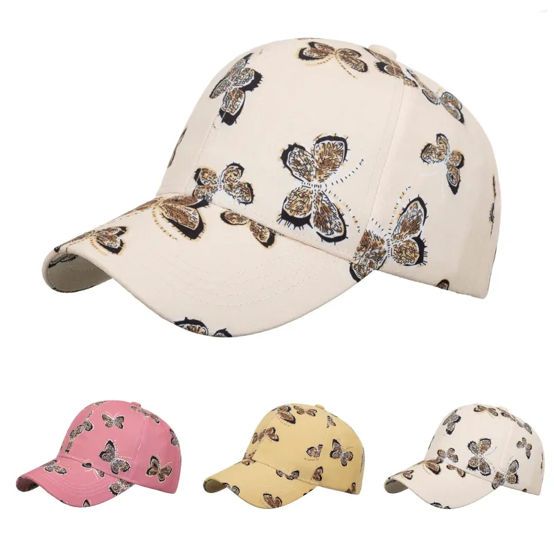 Ball Caps Summer Trendy Snapback Kobiety Butterfly Druku