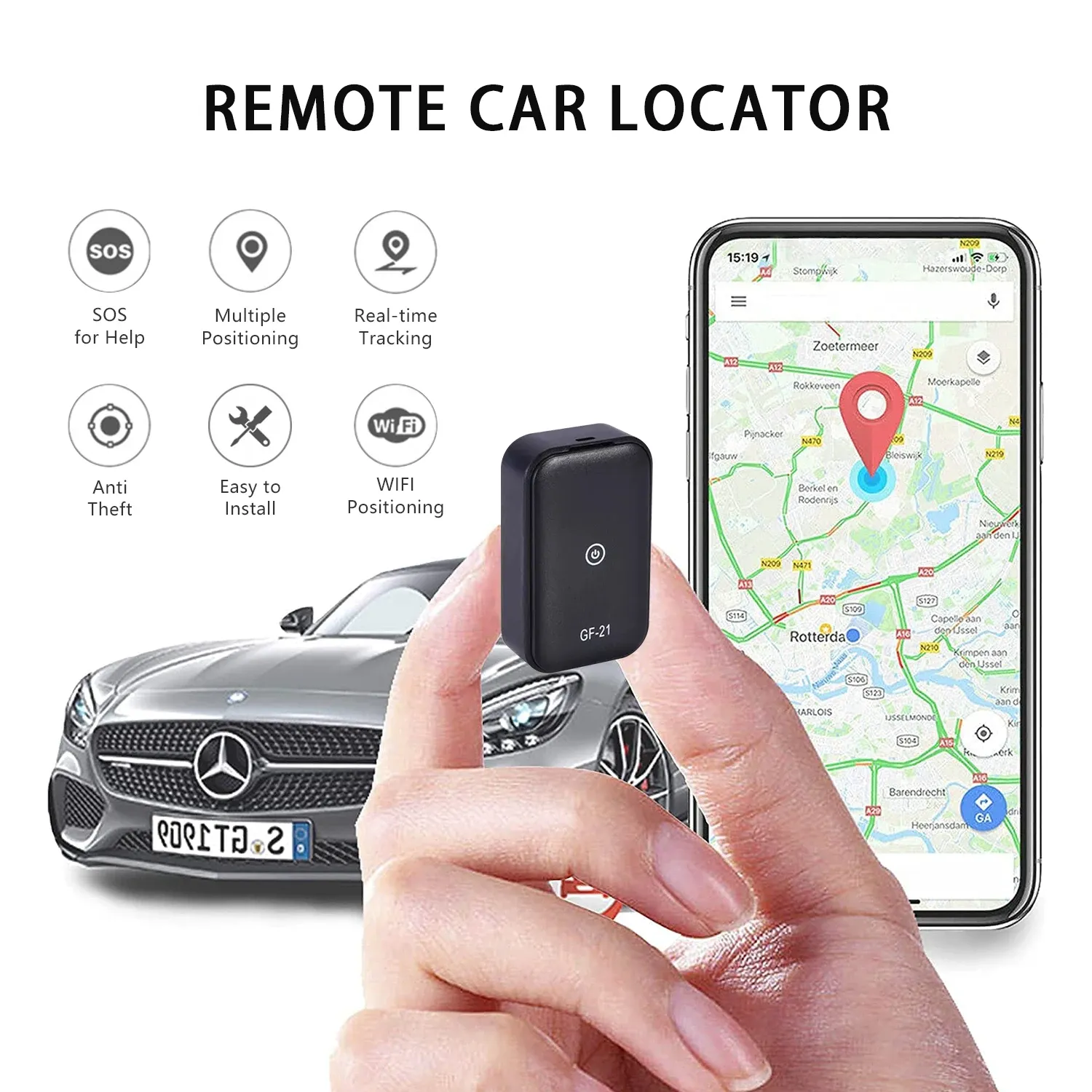 Alarm Nieuw GF21 Mini Vehicle GPS Tracker Wireless Antilost Multifunction Positioner Remote Magnetic Car Locator met app