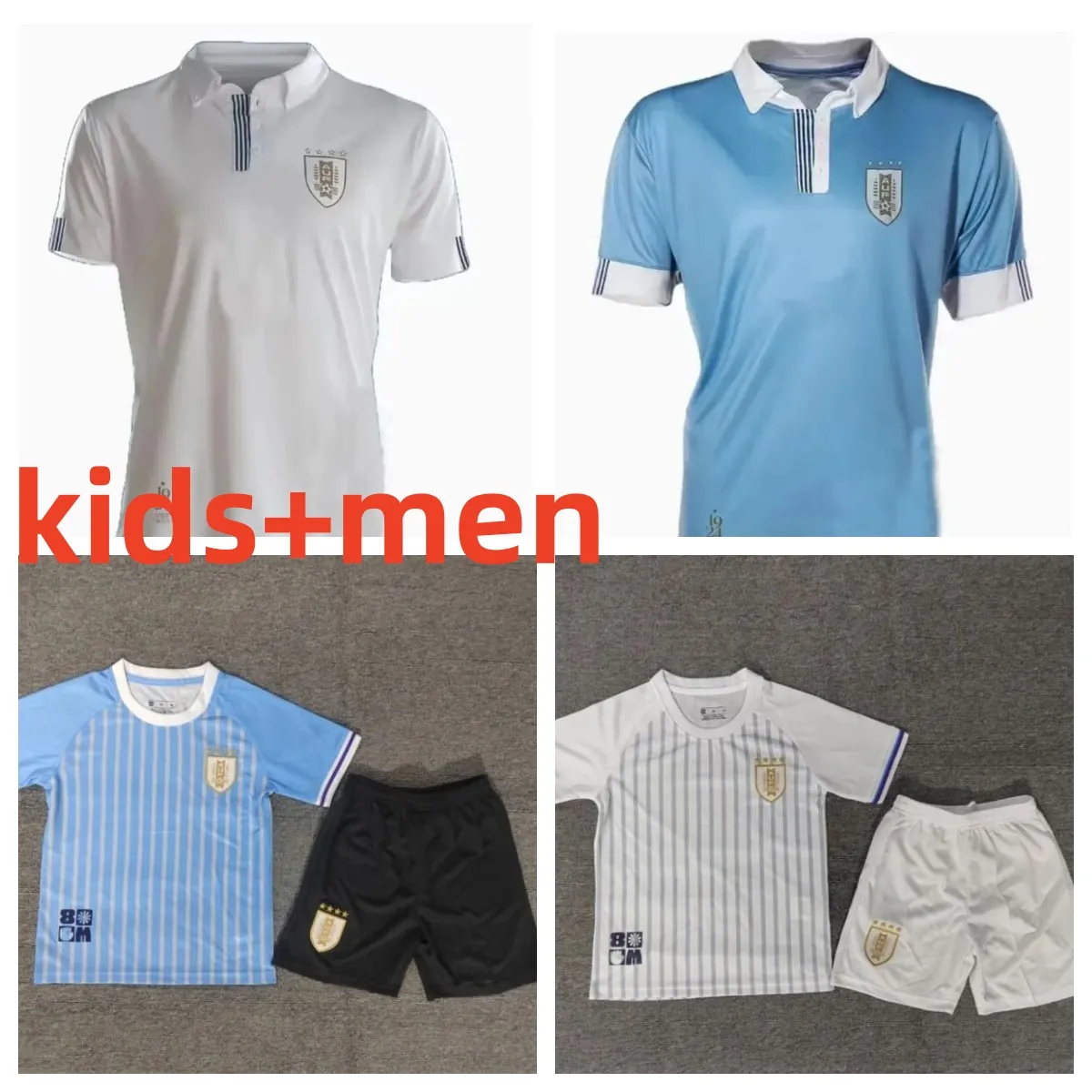 24 25 Uruguay Copa America Cup Soccer Jersey Camisetas Kids Kit 2024 National Home Away Football Anniversary Special In-House VALVERDE SUAREZ CAVANI