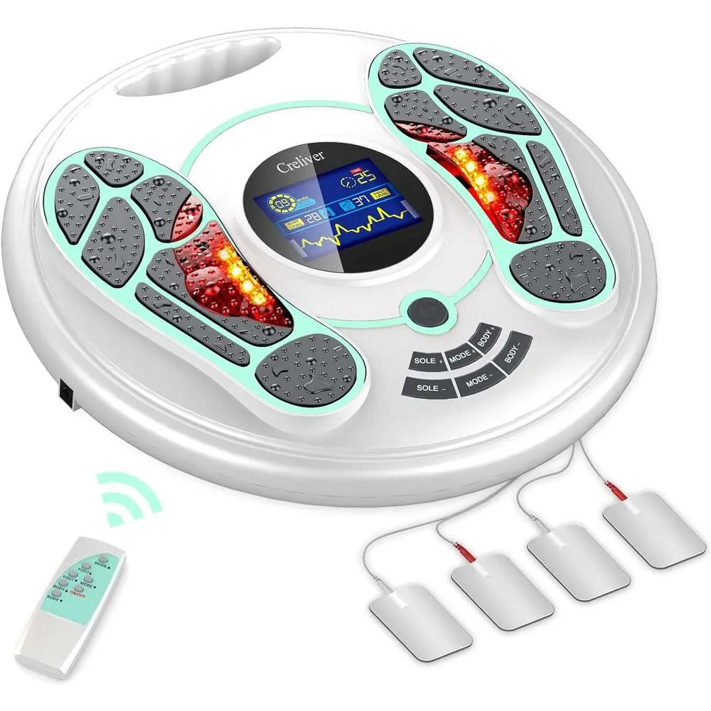 IRCULATION Stimulator - Improve Foot Blood Circulation, EMS Foot Massager for Neuropathy, Relieve Body Pains, Plantar Fasciitis - FDA Approved, TENs Unit Included