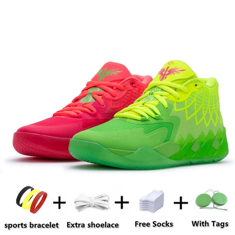 Topp hög kvalitetstopp utomhusskor Sandaler Lamelo Ball MB.01 Men basketskor Black Blast Galaxy Mens Trainers Sports Sneakers