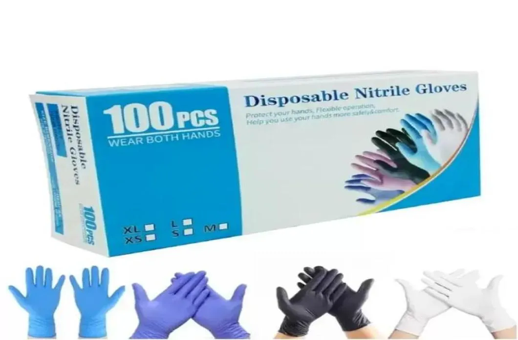 Be Nitrile Disposable Gloves Powder Non Latex pack of 100 Pieces gloves Antiskid antiacid gloves FY9518 sxjul2763700808478395