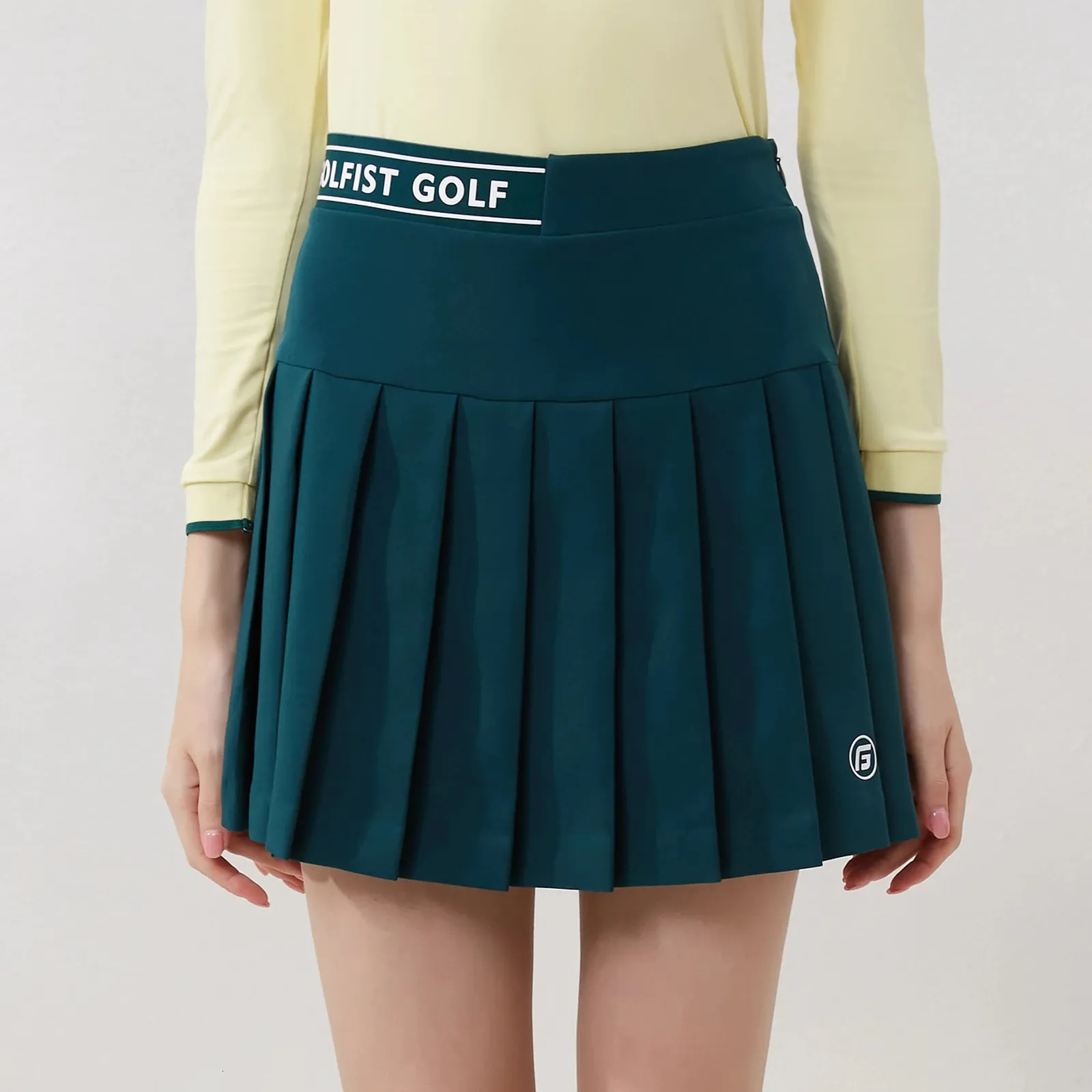 Golf Autumn and Spring Women kjol Elastic Causal Sports veckade korta kjolar med byxor inuti damer Golf Tennis Wear 240422