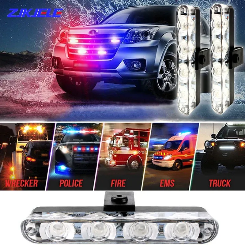 Lamp 12V Wired/Wireless Remote Controller Car Strobe varnar Polis Lätt lastbil blinkande bar Emergency LED -arbete DRL NET GRILL 4x4 LED