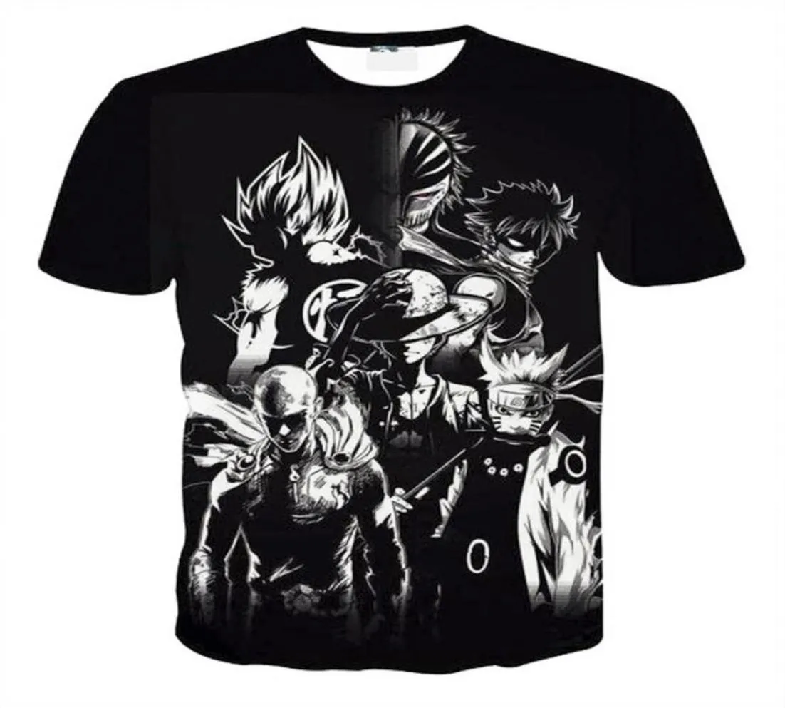 Fairy Tail Natsu anime t -shirt mannen 3d shirts unisex tee paar T -shirs cartoon shirts voor kind anime fans 8 stijlen S5XL217Z9677367