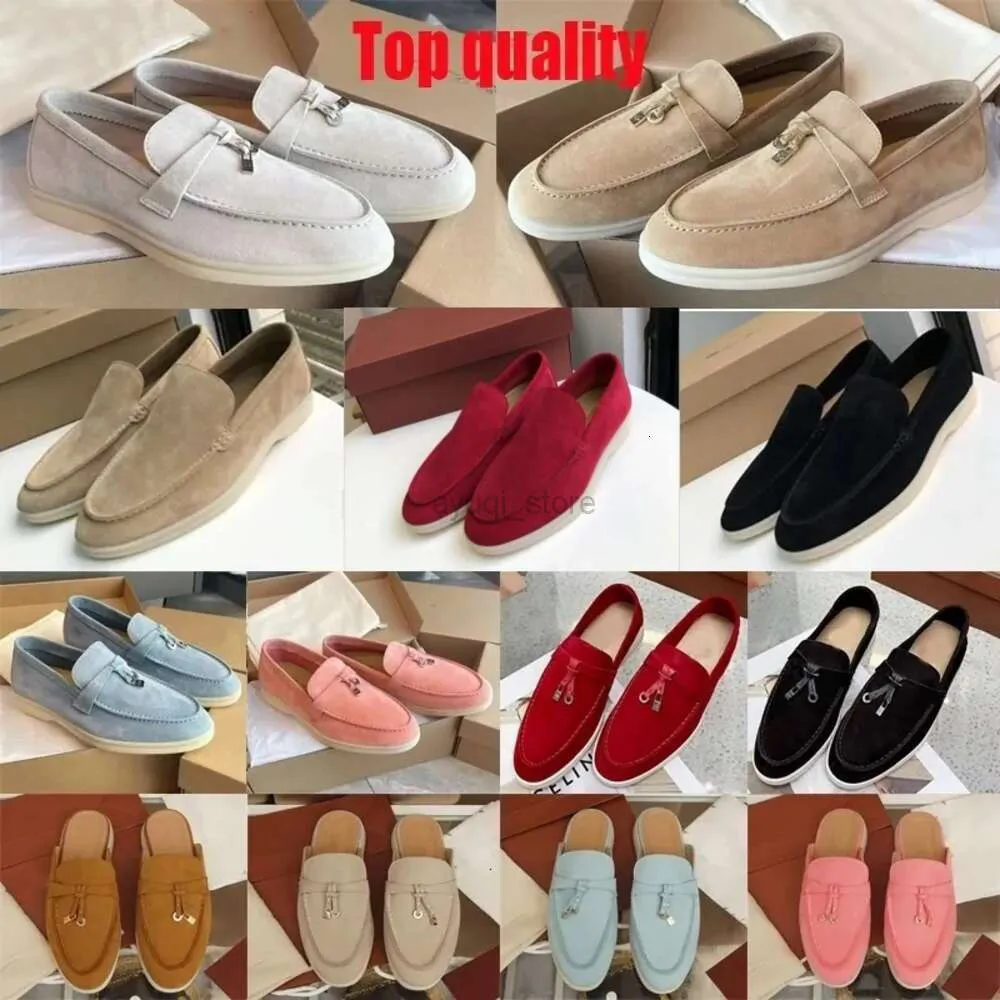 Loro mokasyny designerskie buty loro mokasyny płaskie niska top pozwane e -cow skóra Oxfords Moccasins Botorom ślizgowe sukienki sukienki Chaussure Schuhe