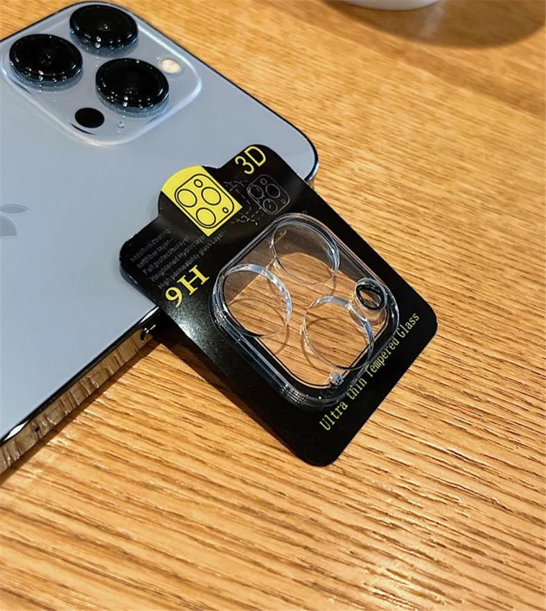 Caméra arrière Protecteur Film en verre trempé de couverture complète pour iPhone 14 13 12 Pro Max Mini 11 Plus Couvercle de protection d'écran avec FL7808911