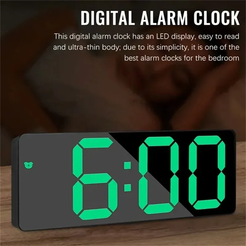Horloges numériques ALARME LED HOLLOP CONSTRUCTION VOCON CONTRÔLE SNOOZE MODE NIGHT