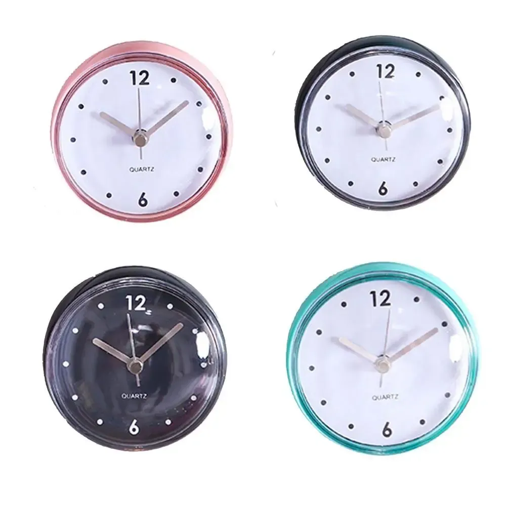 Uhren Mini Sauger Wanduhr Badezimmer Antifog wasserdicht 7 cm Küchentoilette Kleine Quarz -Tischuhr