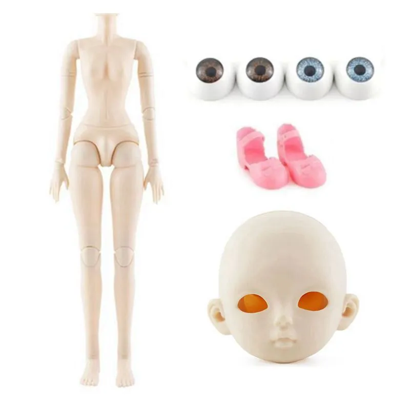 BJD Doll Body 21 Составной белый мышечный мышц 60-сантиметровый кукл DIY DIY DIY DOLL 23,5-дюймовый сферический суставный кукл+без макияжа+2 пары глаз+1 пара обуви