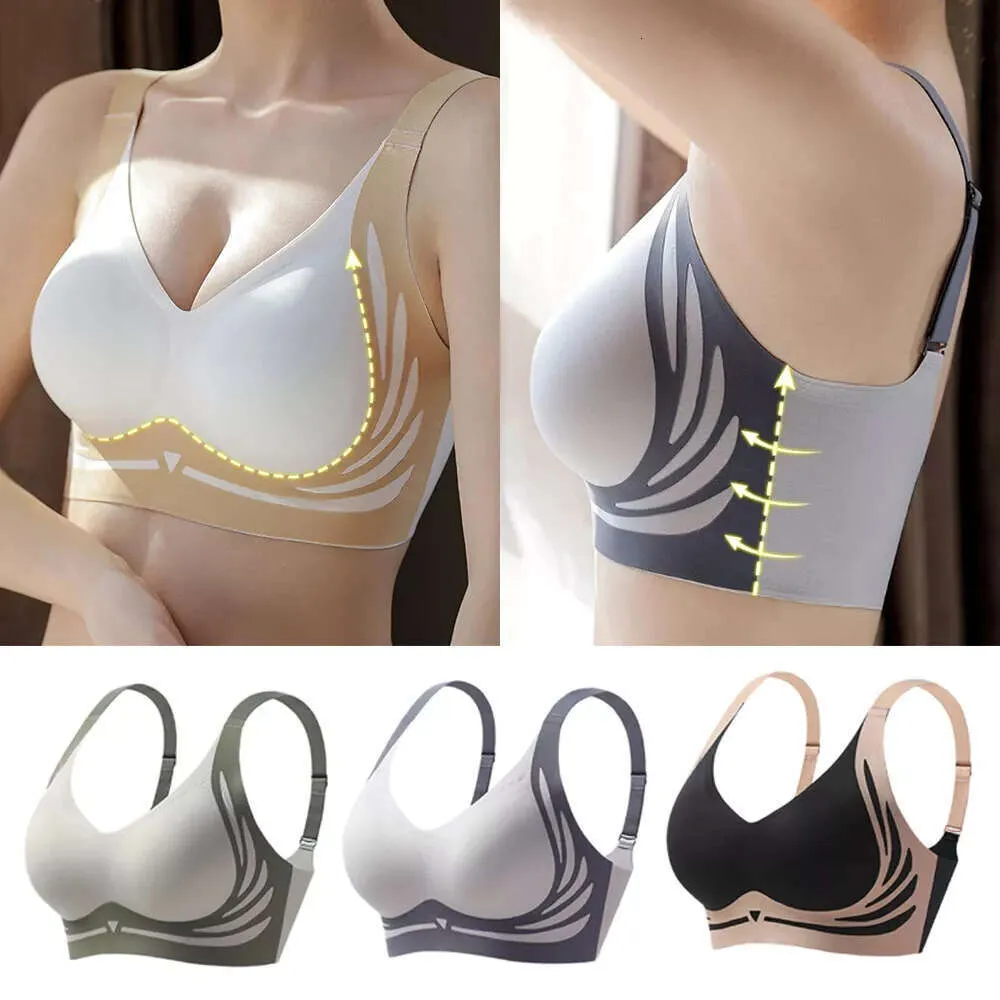 Seamless Comfort V-Neck Bra: Adjustable, Breathable, & Lightweight ...