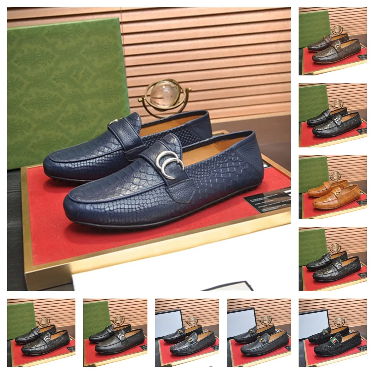 2024 TopLuxury Mens Business Shoe Formal Genuine Leather Shoes Designer Men Casual Shoes Man Dress Office Shoes Size 38-46