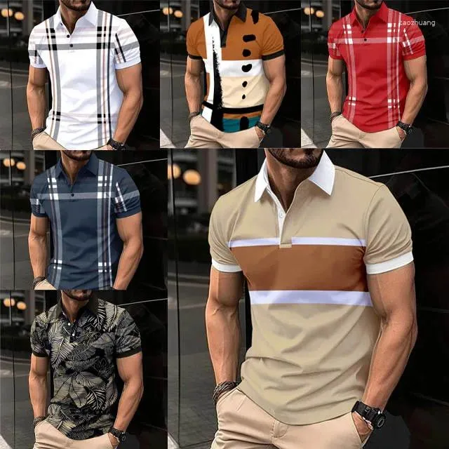Erkek Polos Yaz Mens Polo Gömlek Erkekler İçin Tişörtler Yüksek Kaliteli Giyim Üstleri Kısa Kollu Tee Grafik Tees Sport Sweatshirt