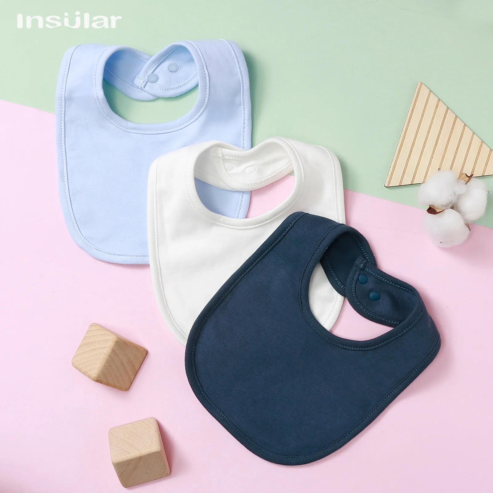Accessoires Insular Baby Bib Soft Cotton Baby Biabs Cute sjaal Comfortabel kwijlen en kinderziektes