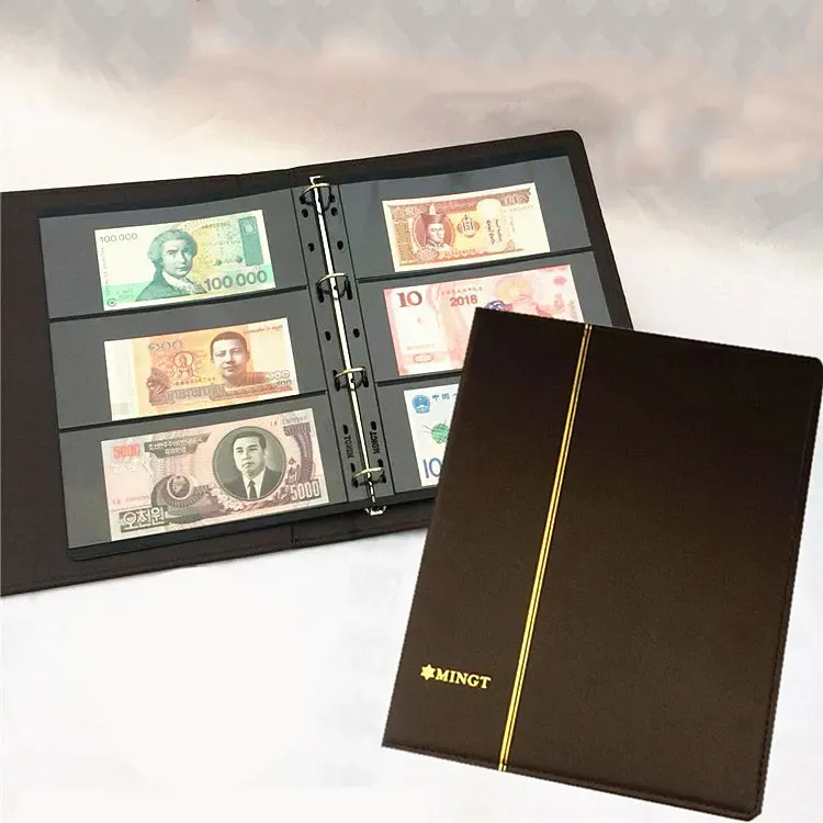 Sacs 31,5 * 25,5 * 4,5 cm en cuir pour la collection d'albums de pièces de monnaie Commémorative Banknote Folder Portable Home Decor Business Gifts Business