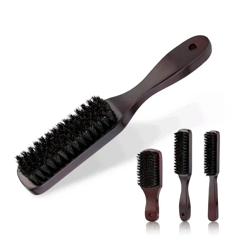 2024 Poignée en bois Bristle Nettoyage Bristle Brosse coiffure Men Brosse de barbe anti-coiffure anti-coiffeur