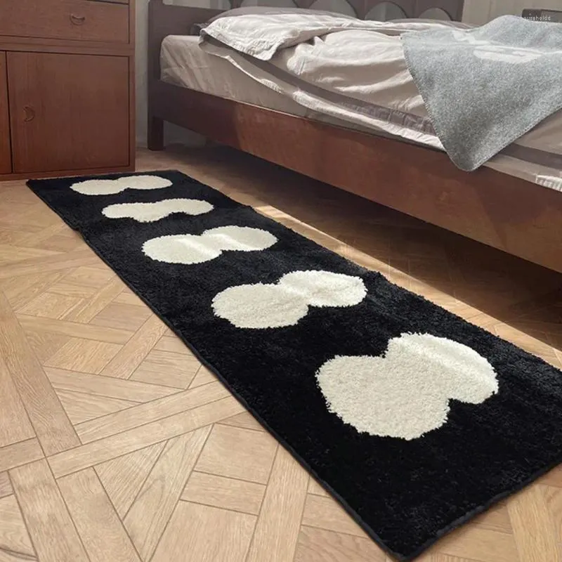 Tappeti tappeti in fibra di poliestere tappeto matto per bambini per bambini decorazione camera da letto peluche moquette pelose con vivaio