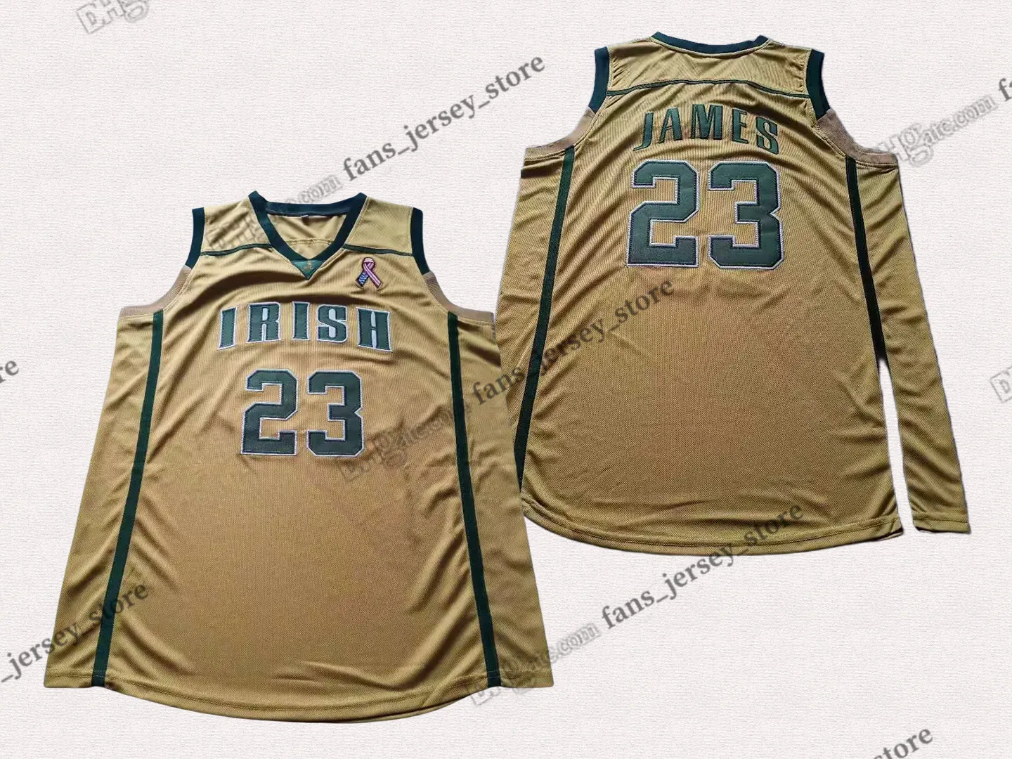 rare Basketball Jersey Men Youth women Vintage Lebron The Original High School Legends Irish College Size S-6XL custom any name or number Jerseys
