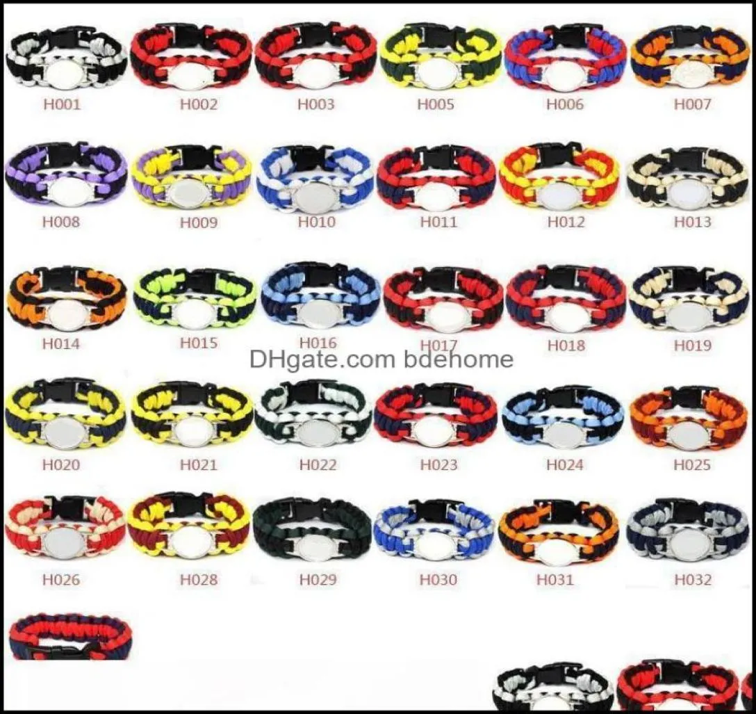 Survival Bracelets Hiking And Cam Sports Outdoors Mix Styles 32 Football Team Paracord Custom Made Customized Logo Umbrella3239632