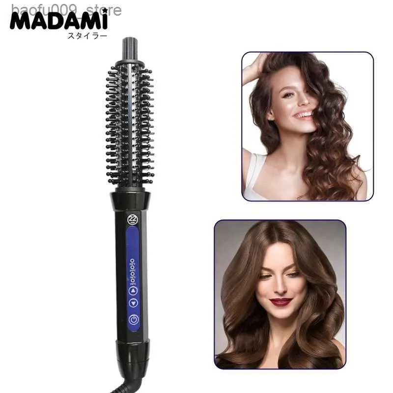 Curling Irons Professional Curly Hair Iron Brush Korean Curly Hair Comb 220 32mm Electric Curly Hair 110V-240V Beauty Salon Tool Q240425