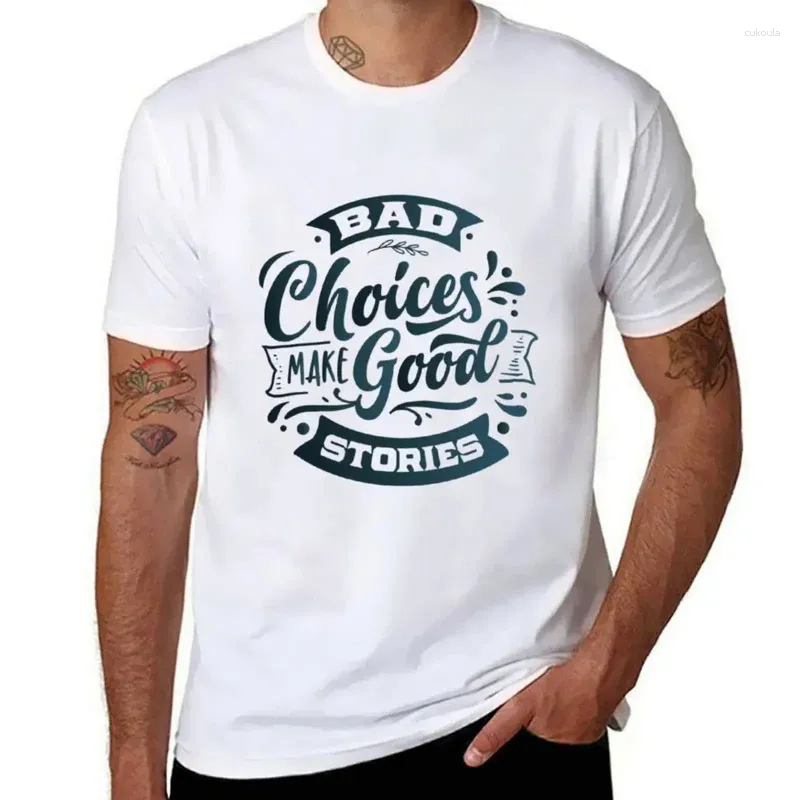Herrpolos dåliga val gör bra historier - rolig t -shirt sommarstopp vintage pojkar djurtryck män t skjortor