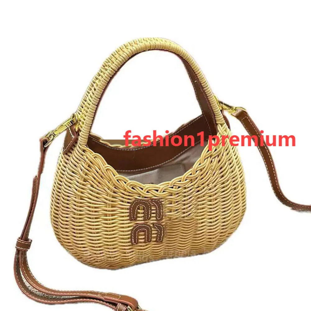 Projektant Top Handlde Hobo Straw Bags Fashion Womens Crossbody Nowy 2024 Małe tkane torebki na plażę torebki