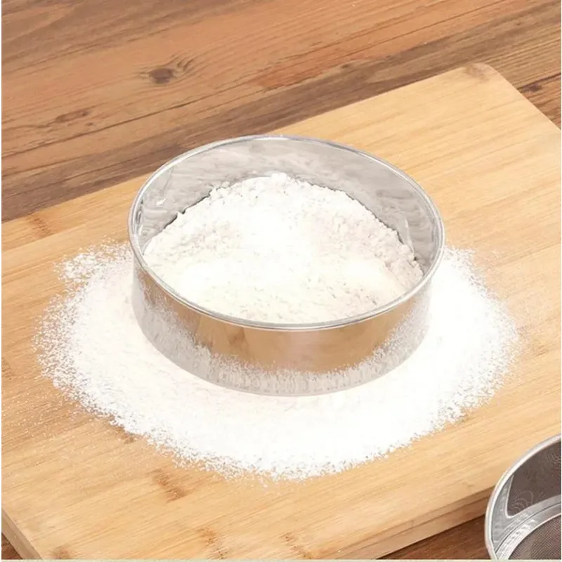 2024 runda 304 stal nierdzewna laboratorium sitowe otwór standardowy sifters shakers kuchenna mąka proszek filtr filtra gleba- Sifter mąki ze stali nierdzewnej