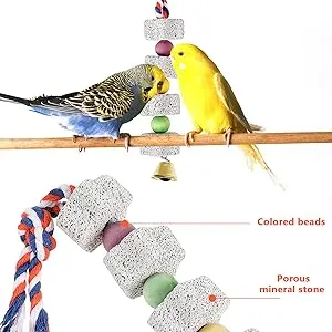 Bird String Chew Toy Parrot Treats Toys Cockatiel Cage Bones For Birds