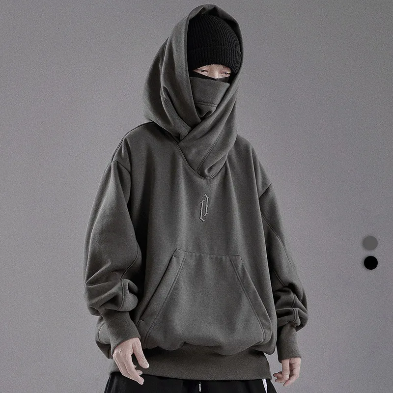 Techwear hoodie män japanska streetwear kläder 211014