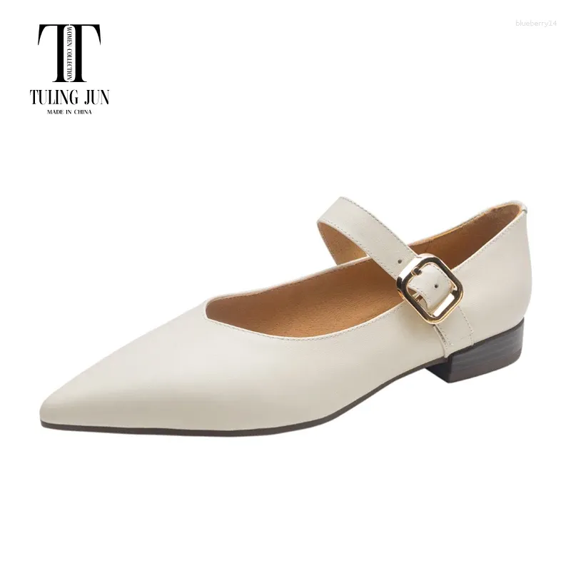 Casual Shoes TULING JUN 2024 Spring Autumn Concise Woman Solid Color Shallow Single Low Heels Mary Jane Pumps For Female T-3836