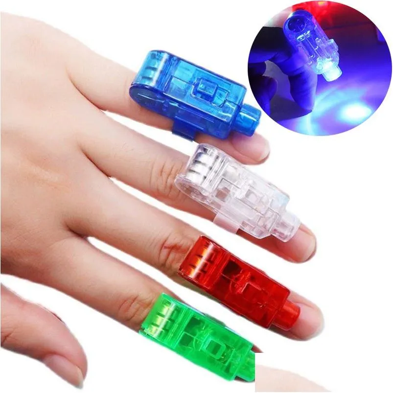 Party Decoration Mini LED Finger Lights Small Size Toy Night hela PL ON OFF LASER DROP LEVERANS HEM Trädgård Fest Supplies Event OTC5I