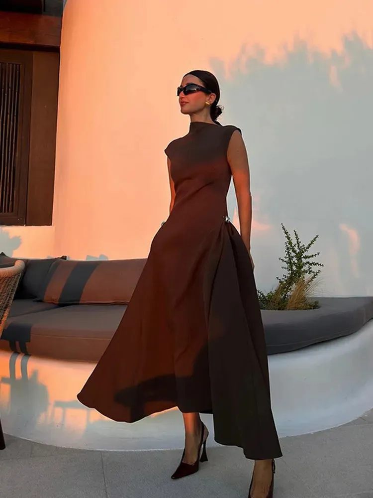 pleated aline dress Mia pleat (crepe satin)