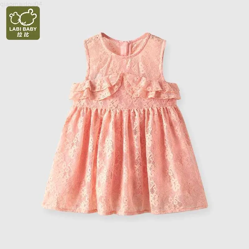 Abiti da ragazza Abito da bambina in pizzo 18-36 mesi Abito Summer Sleeveless Sweet and Cinge For Girls Babyl2404