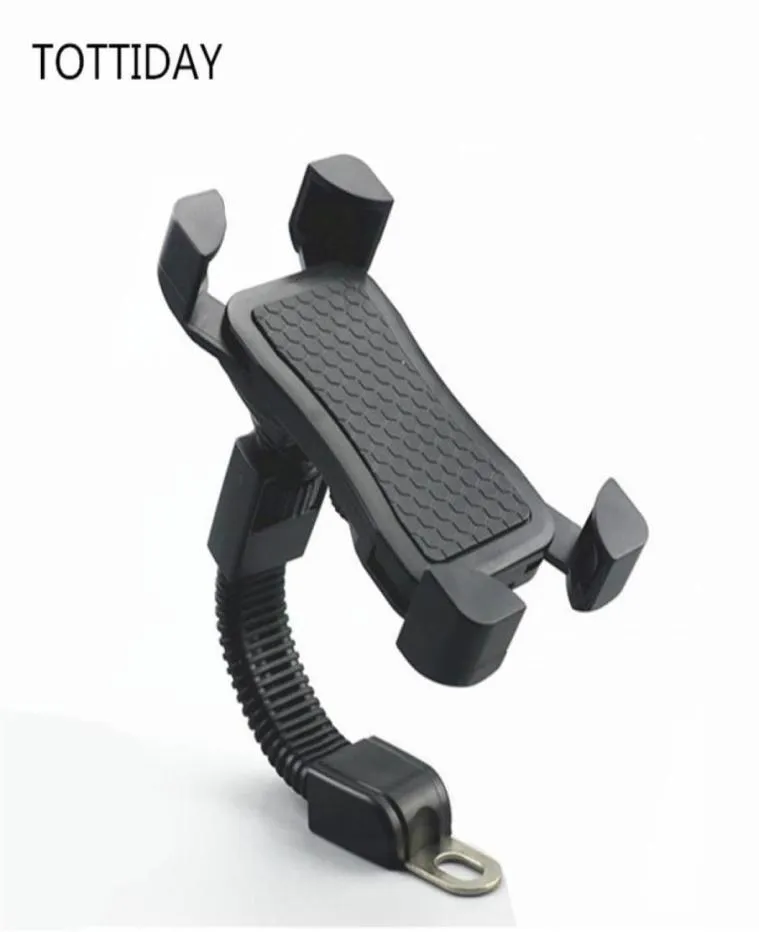 Motorcycle Phone Halder Stand Motorbike Rehrower Miroir support avec protecteur de bord pour Samsung Huawei Xiaomi LG248032855398250606