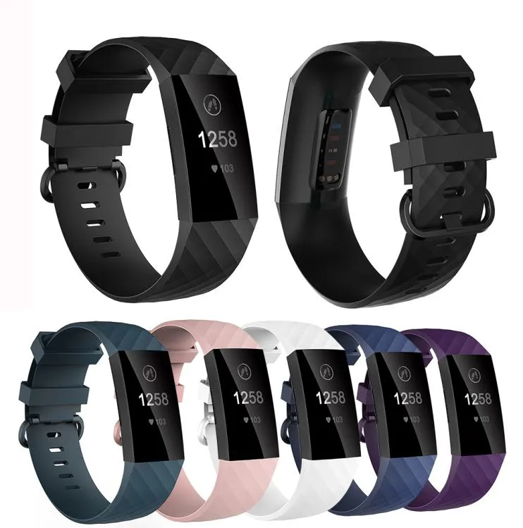 Pulseira para Fitbit Charge 3 Relógio Strap 6 cores Banda de acessório Sport Sport Sport de borracha para Fitbit Charge 3 Bracelete CH3P7854672