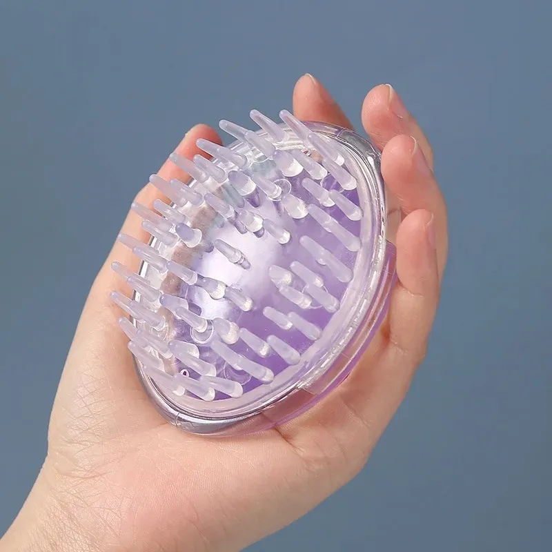 Brosse Massage Silicone Pour Cuir Chevelu - Portable, Douce, Stimulation Croissance Cheveux
