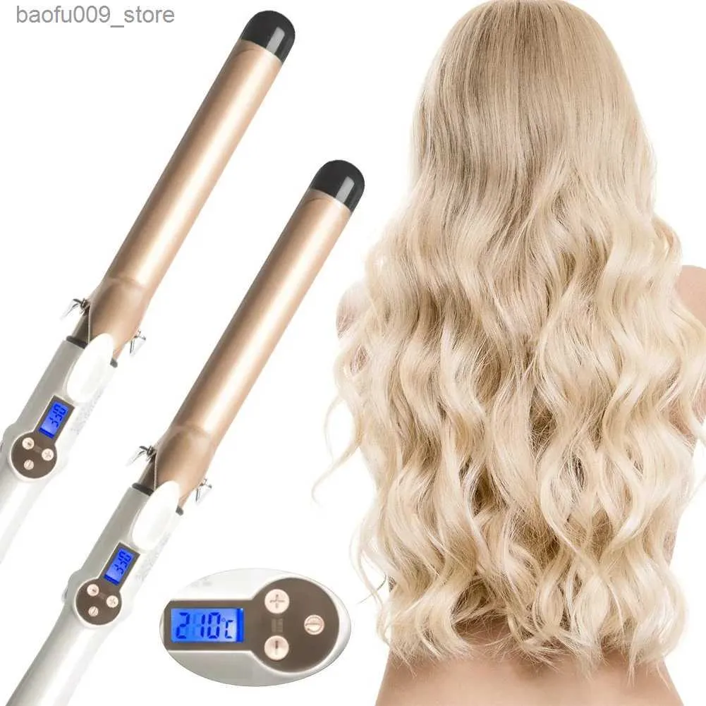 Curling Irons 13-38 mm genuino elettrico Ceramica professionale Ceramica LCD Curler Cinteri di ferro Garler Wave Styling Capelli Strumento Q240425