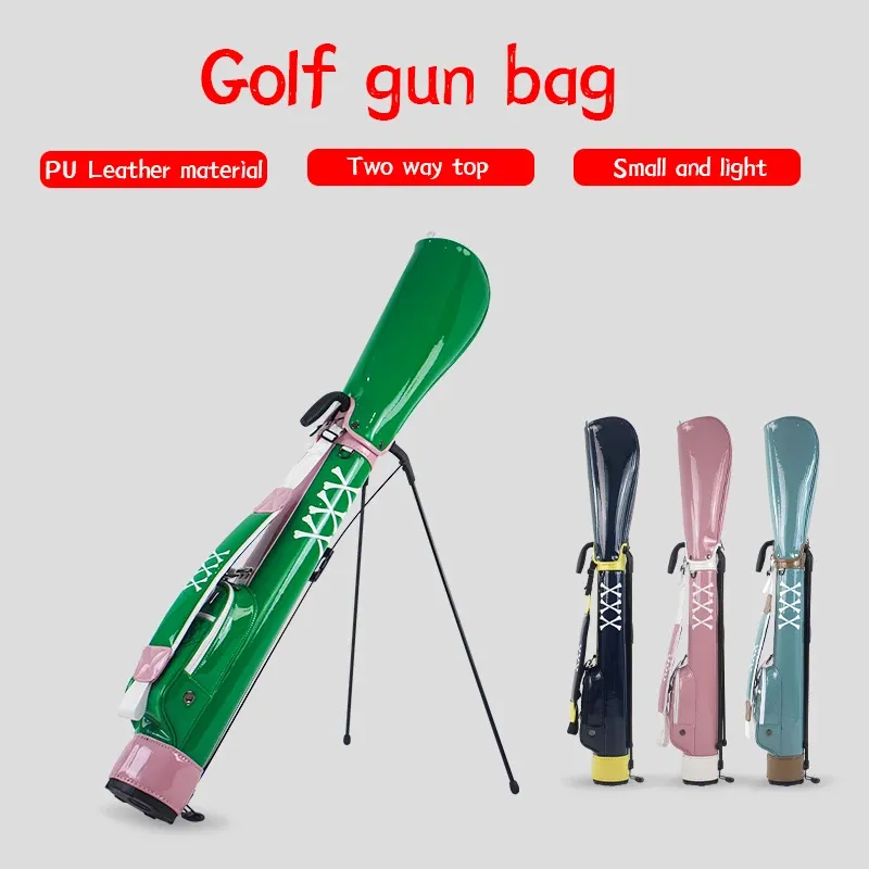 Sacchetti da golf sacca per pistola piccola sacca da golf leggera e pelle lucida portatile e portatile