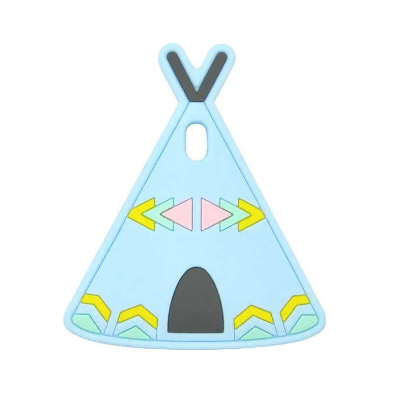 Teepee Teether BPA Free Silicone Tipi Teething Chewable Nursing DIY Necklace Baby Pacifier Dummy Pendants Toy Accessories