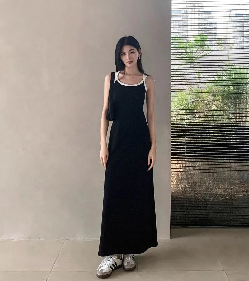 カジュアルドレス韓国スタイルワンピースブラックドレス女性