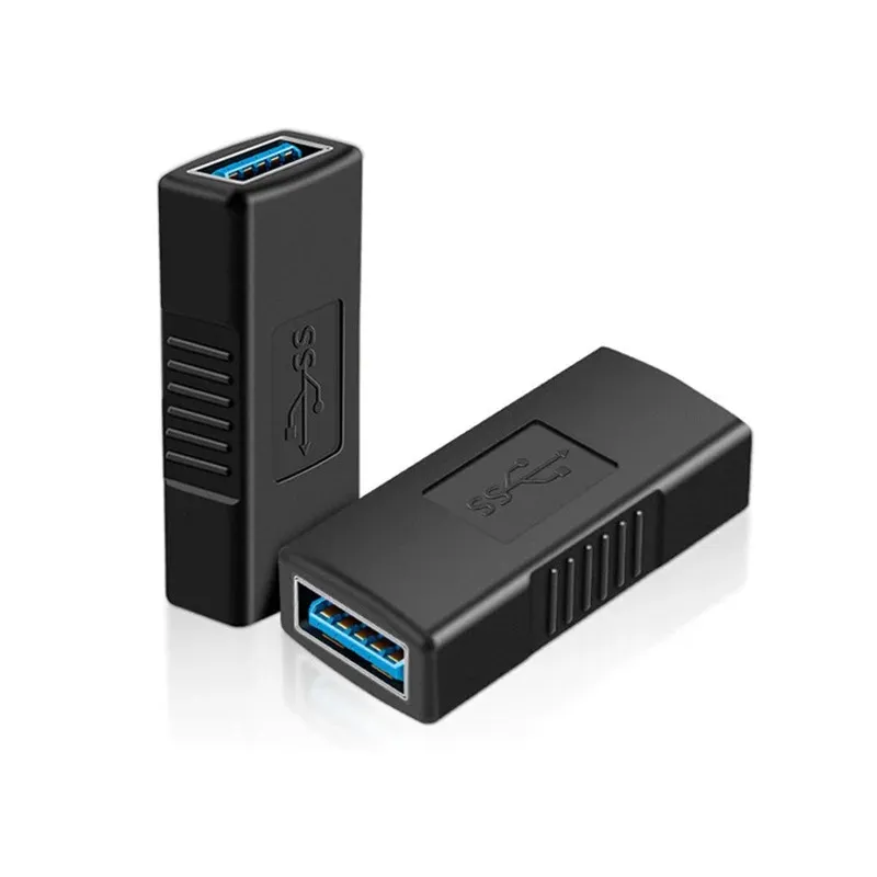 USB 3.0 Tapez une femme à un adaptateur de connecteur féminin USB3.0 AF à AF Coupleur F / F Convertisseur d'extension de changeur de genre pour l'ordinateur portable 